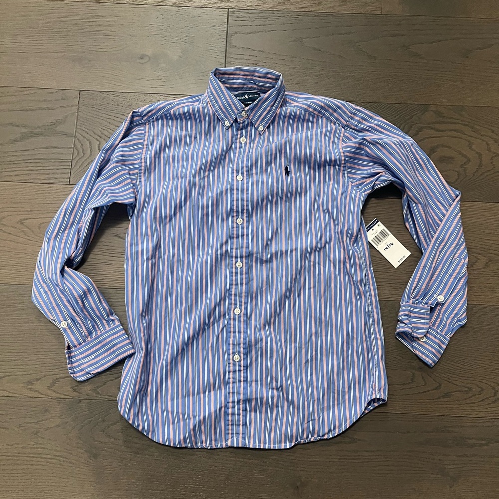Ralph Lauren boys dress shirt sz 14/16. NWT ret $180